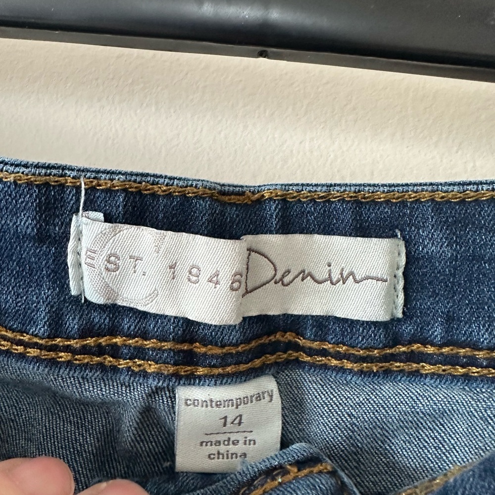 Women’s EST. 1946 Denim cut off Jean shorts 14 - Picture 2 of 3